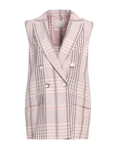 Peserico Woman Blazer Light Pink Size 6 Linen, Polyamide, Polyester