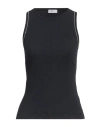 Peserico Woman Tank Top Midnight Blue Size 6 Cotton, Elastane