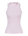 Peserico Woman Tank Top Beige Size 8 Cotton, Elastane In Gray