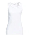 Peserico Ribbed Beaded Crewneck Tank In White