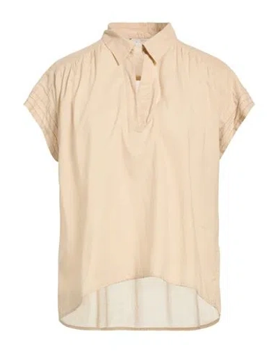 Peserico Woman Top Beige Size 6 Cotton In Neutral