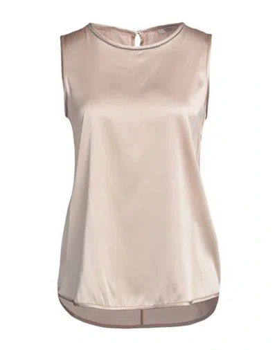 Peserico Woman Top Blush Size 14 Silk, Elastane In Pink