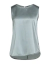 Peserico Silk-blend Sleeveless Top In Gray