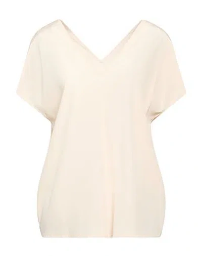 Peserico Woman Top Ivory Size 10 Silk, Elastane In Neutral