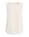Peserico Woman Top Ivory Size 6 Silk In White
