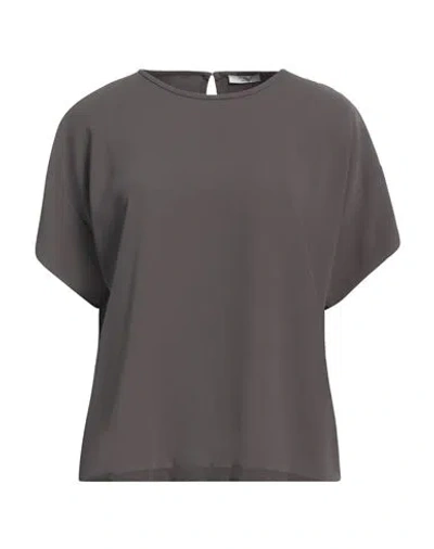 Peserico Woman Top Khaki Size 6 Polyester In Beige