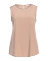 Peserico Easy Woman Top Salmon Pink Size 12 Silk, Elastane In Brown