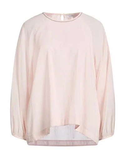 Peserico Woman Top Light Pink Size 10 Cotton