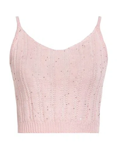 Peserico Woman Top Light Pink Size 8 Cotton, Polyester