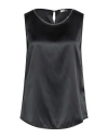 Peserico Woman Top Midnight Blue Size 12 Silk, Elastane In Black