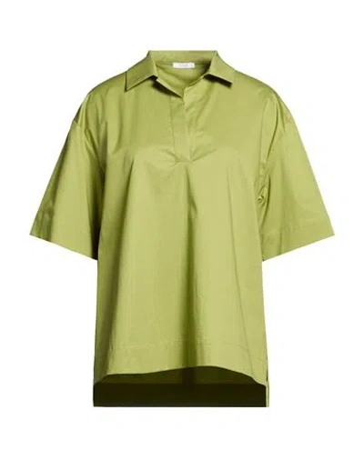 Peserico Woman Top Military Green Size 14 Cotton, Elastane