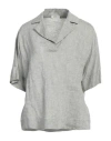 Peserico Woman Top Military Green Size 14 Linen In Green
