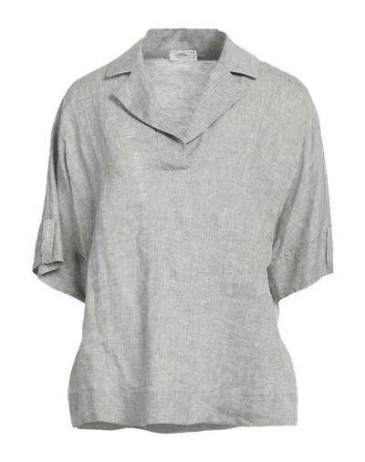 Peserico Woman Top Military Green Size 14 Linen