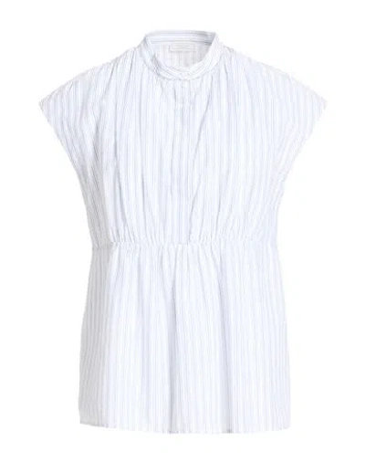 Peserico Woman Top Navy Size 8 Cotton In White