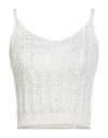 Peserico Woman Top Off White Size 10 Cotton, Polyester