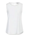 Peserico Easy Woman Top Off White Size 12 Silk, Elastane