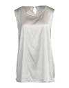 Peserico Woman Top Off White Size 10 Silk, Elastane