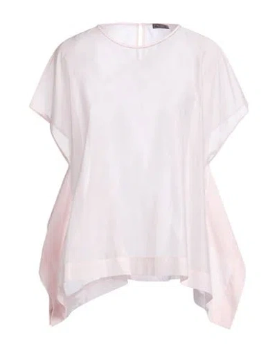 Peserico Woman Top Pink Size 12 Cotton, Silk