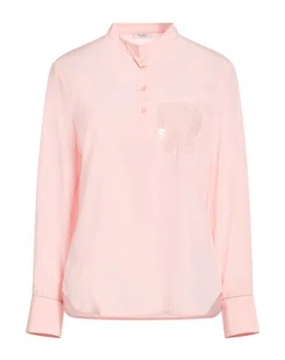 Peserico Woman Top Pink Size 6 Silk, Elastane