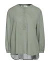 Peserico Woman Top Sage Green Size 8 Cotton In Sage Green