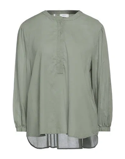 Peserico Woman Top Sage Green Size 8 Cotton
