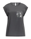 Peserico Woman Top Steel Grey Size 10 Silk, Elastane In Grey
