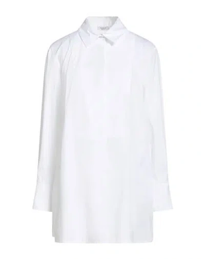 Peserico Woman Top White Size 12 Cotton, Polyamide, Elastane
