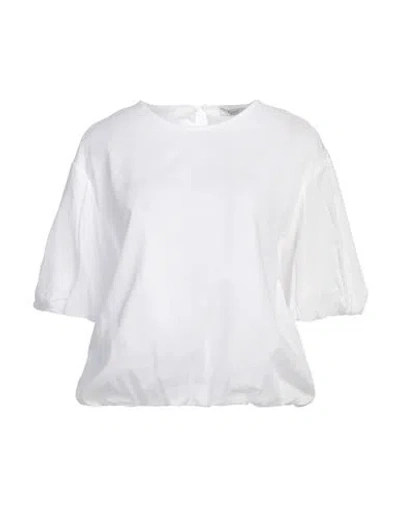 Peserico Woman Top White Size 14 Cotton