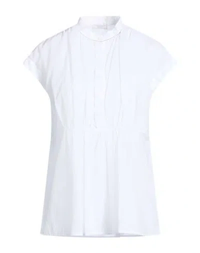 Peserico Woman Top White Size 2 Cotton