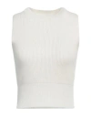 Peserico Woman Top White Size 6 Virgin Wool, Silk, Viscose, Cashmere, Polyester