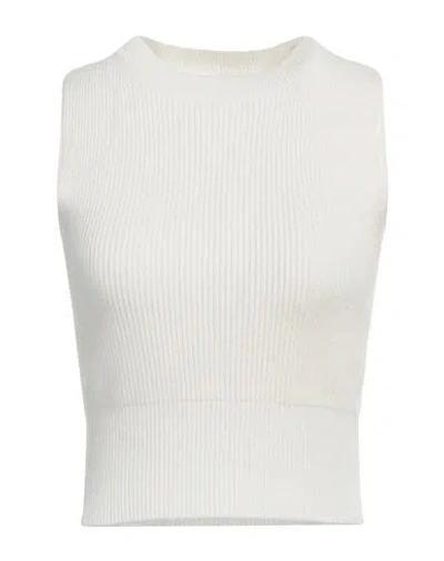 Peserico Woman Top White Size 6 Virgin Wool, Silk, Viscose, Cashmere, Polyester In White