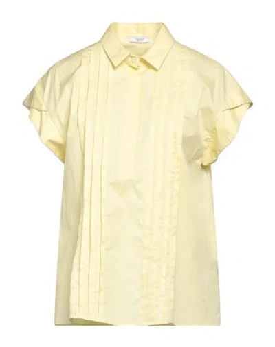 Peserico Woman Top Yellow Size 14 Cotton, Elastane