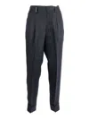 Peserico Pleated Zipper Casual Pants In Blue