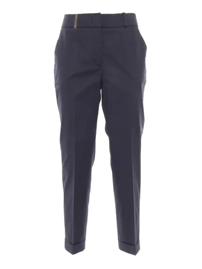 Peserico Woman Trousers In Blue