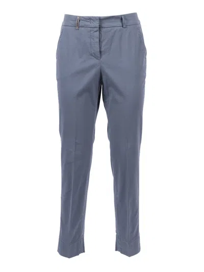 Peserico Woman Trousers In Blue