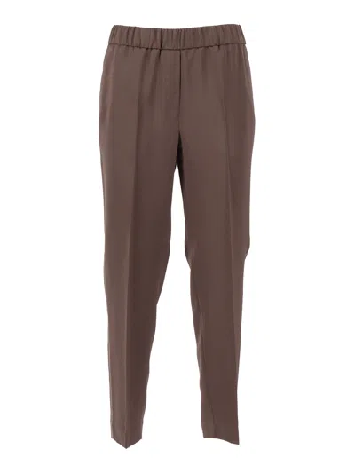Peserico Woman Trousers In Brown