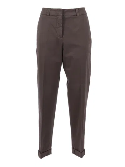 Peserico Woman Trousers In Brown
