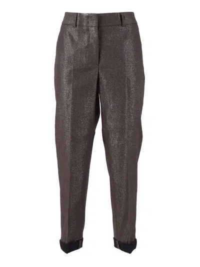 Peserico Woman Trousers In Brown