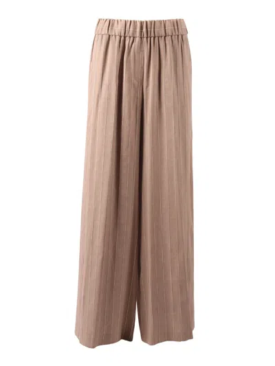 Peserico Woman Trousers In Brown