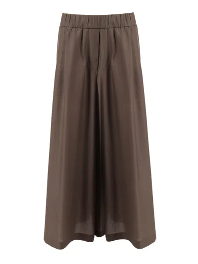 Peserico Woman Trousers In Brown