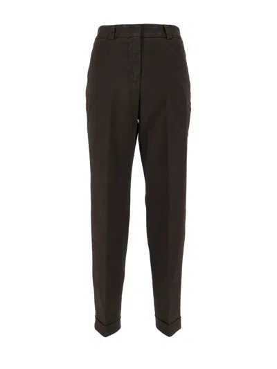 Peserico Woman Trousers In Brown