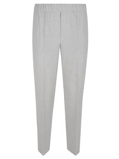 Peserico Straight Casual Pants In Silver