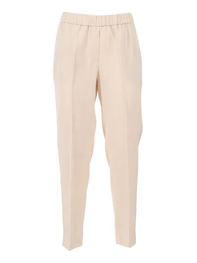 Peserico Woman Trousers Tapered Straight-leg Pants In Neutral