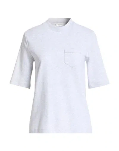 Peserico Woman T-shirt Light Grey Size 6 Cotton, Polyamide In Gray