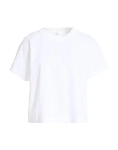 Peserico Woman T-shirt White Size 6 Cotton, Elastane