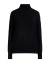 Peserico Woman Turtleneck Black Size 6 Virgin Wool, Silk, Cashmere In Black