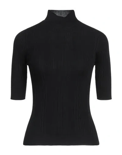 Peserico Woman Turtleneck Black Size 8 Virgin Wool