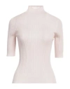 Peserico Woman Turtleneck Blush Size 8 Virgin Wool In Pink