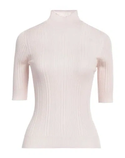 Peserico Woman Turtleneck Blush Size 8 Virgin Wool In Pink