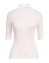 Peserico Woman Turtleneck Blush Size 8 Virgin Wool In Pink